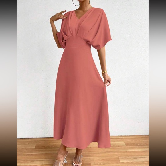 Boho batwing sleeve A line dress - Picture 5 of 6